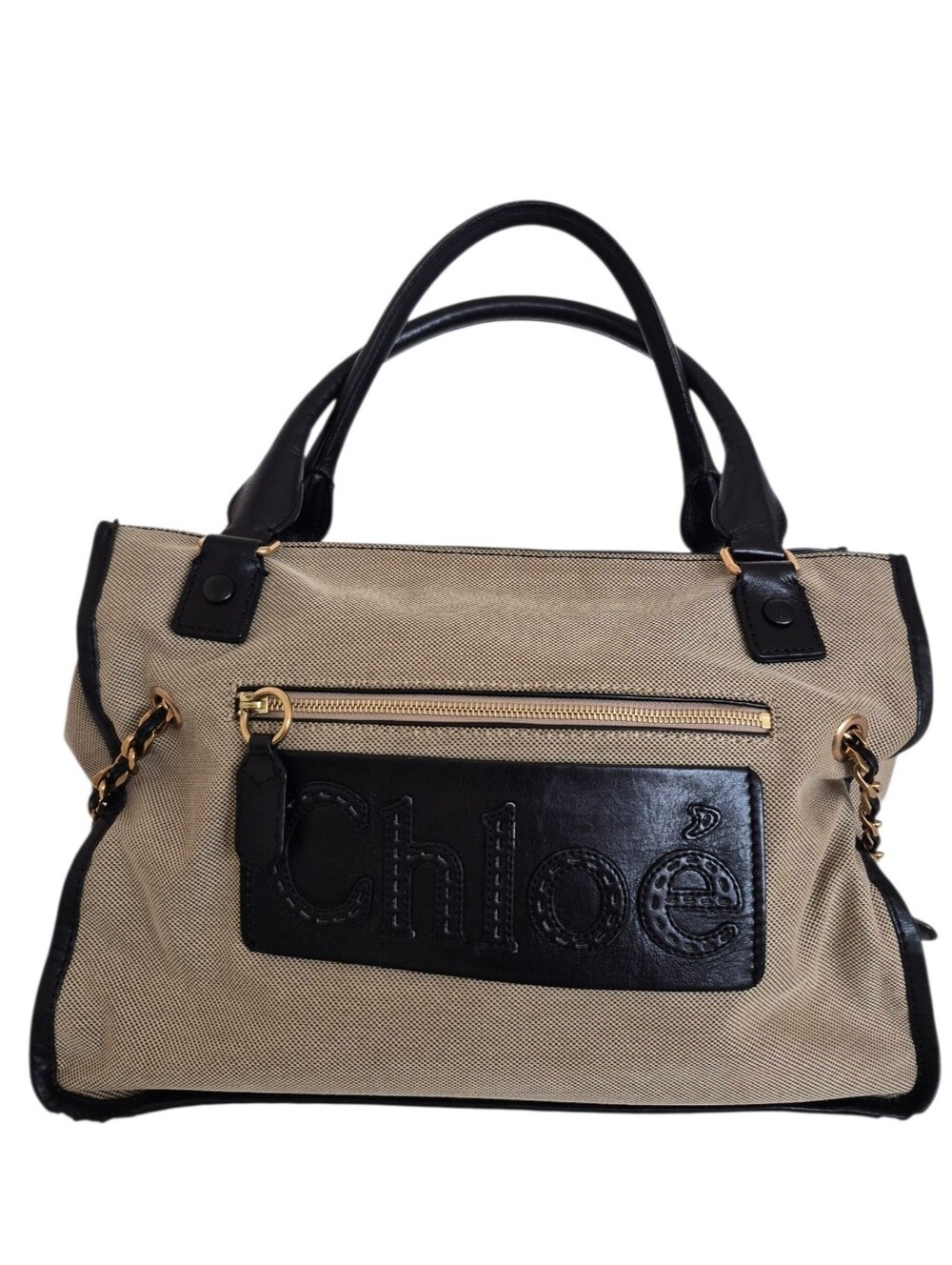 Chloe Harley Canvas Leather Handbag